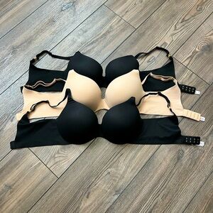 Victoria's Secret Black and Beige Bras
